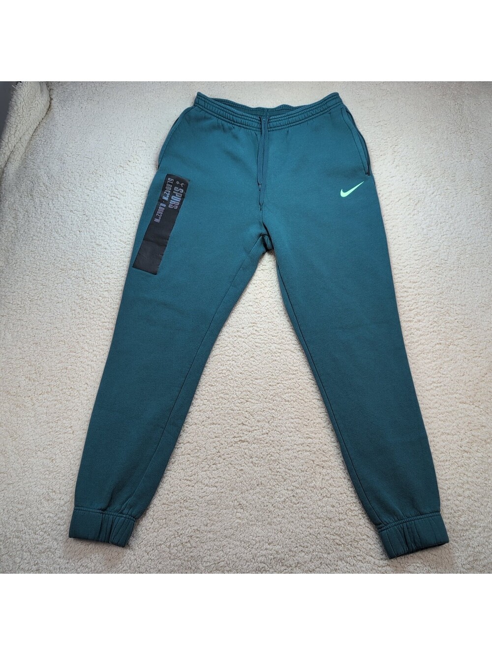 Nike Tottenham Hotspur FC Joggers Mens Medium Green Fleece Tapered Sweatpants